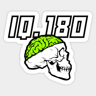 Skull IQ.180 Sticker